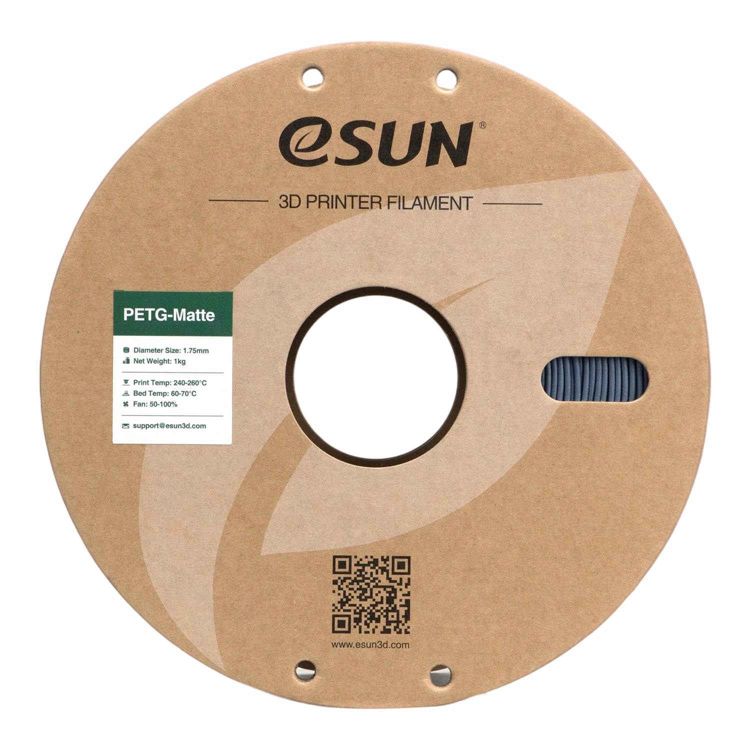 Filament PETG mat gråblå | eSUN