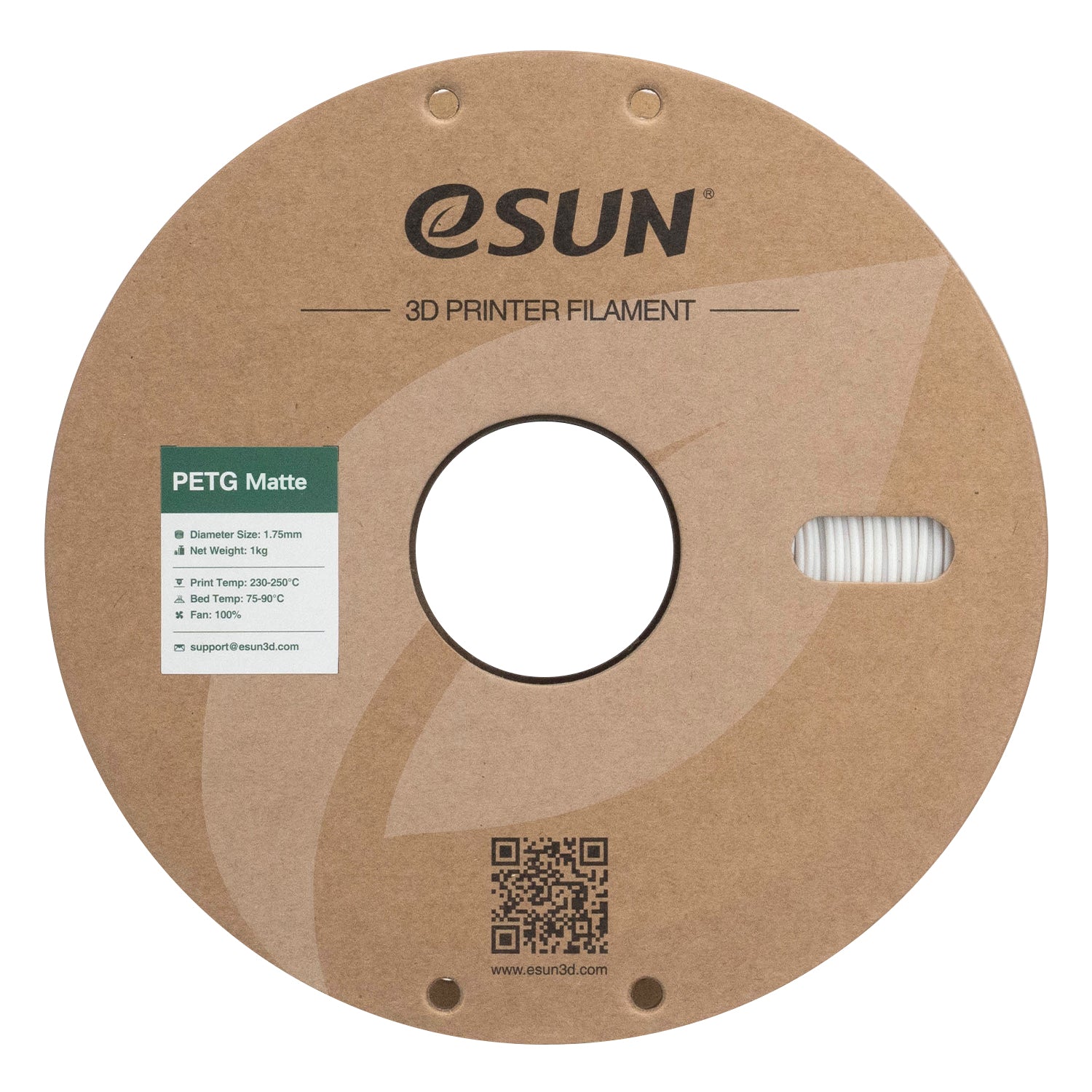 Filament PETG mat hvid | eSUN