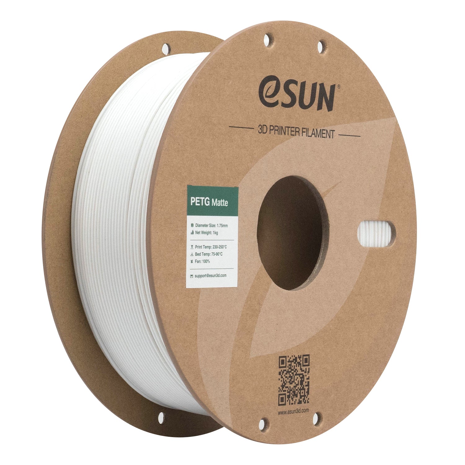 Filament PETG mat hvid | eSUN