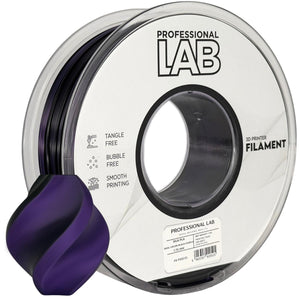 Filament Silk PLA Dual Color sort lilla | Prof. Lab