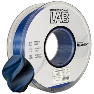 Filament Silk PLA Dual Color sort blå | Prof. Lab