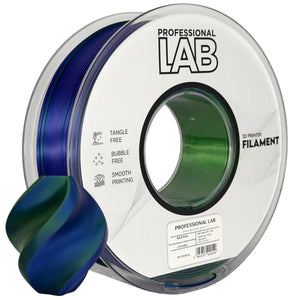 Filament Silk PLA Tri Color blå grøn lilla | Prof. Lab