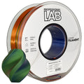 Filamentspole Silk PLA Tri Color orange blå grøn, Prof. Lab, 1,75 mm