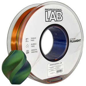 Filament Silk PLA Tri Color orange blå grøn | Prof. Lab