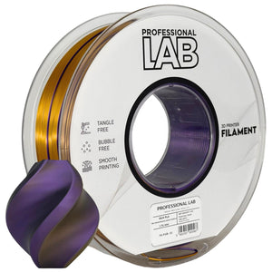 Filament Silk PLA Tri Color sort guld lilla | Prof. Lab