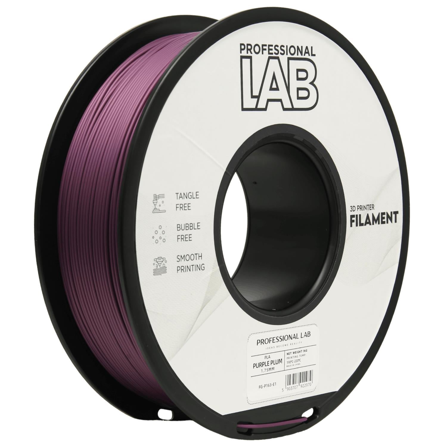 Filamentspole PLA blommelilla, Prof. Lab, 1,75 mm