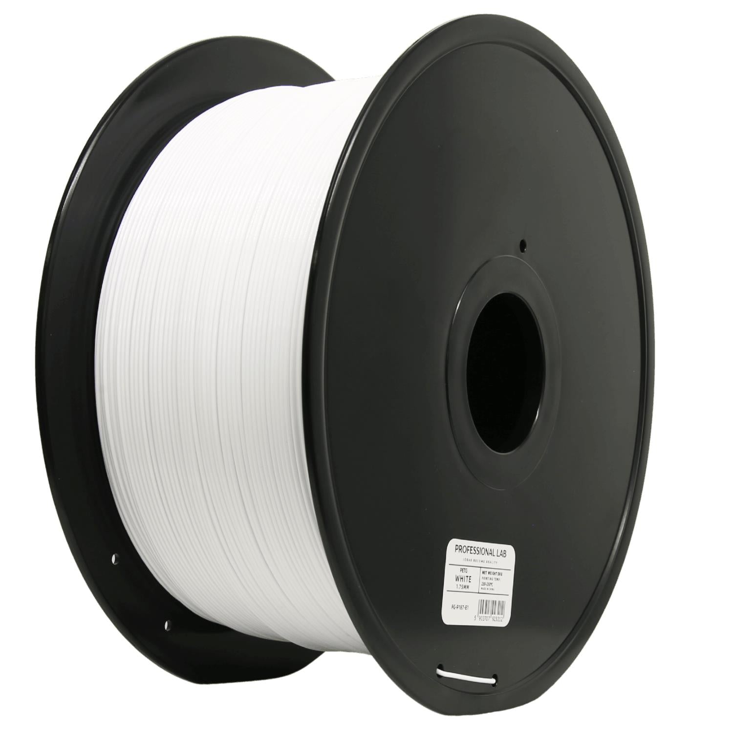 Filamentspole PETG hvid 3 kg, Prof. Lab, 1,75 mm