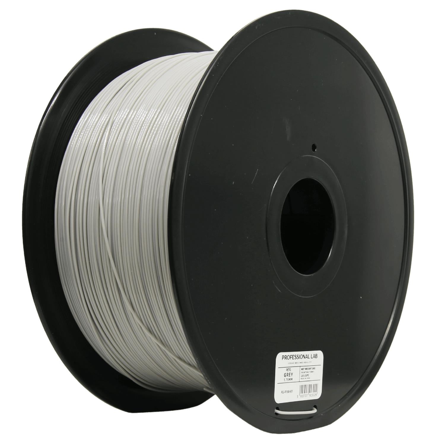 Filamentspole PETG grå 3 kg, Prof. Lab, 1,75 mm