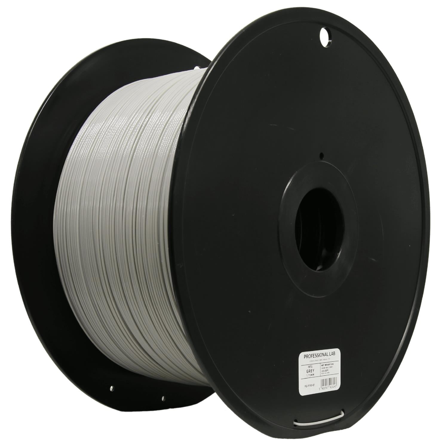 Filamentspole PETG grå 5 kg, Prof. Lab, 1,75 mm