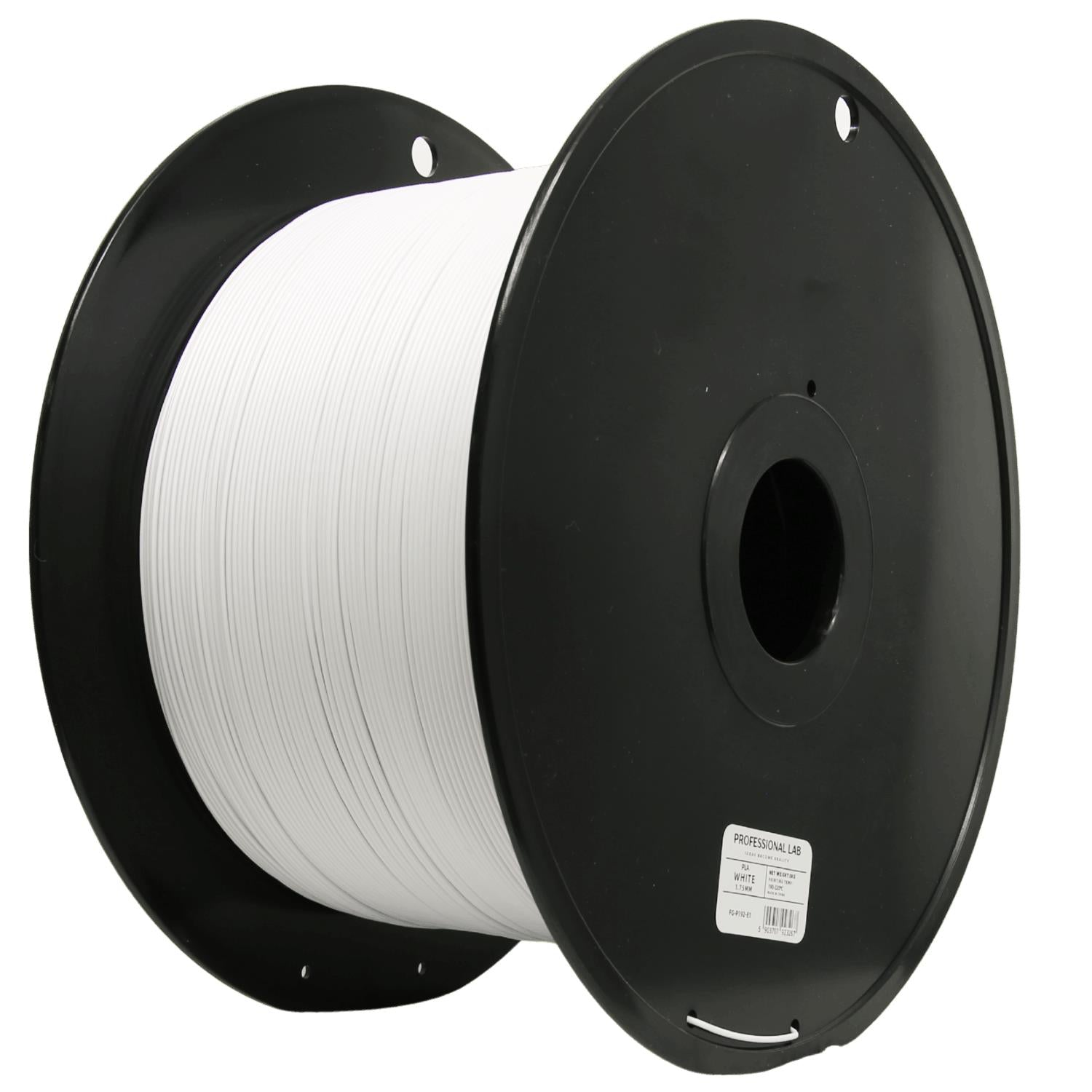 Spool of PLA white 5 kg filament, Prof. Lab, 1.75 mm