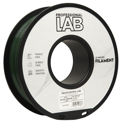 Filamentspole PETG olivengrøn, Prof. Lab, 1,75 mm