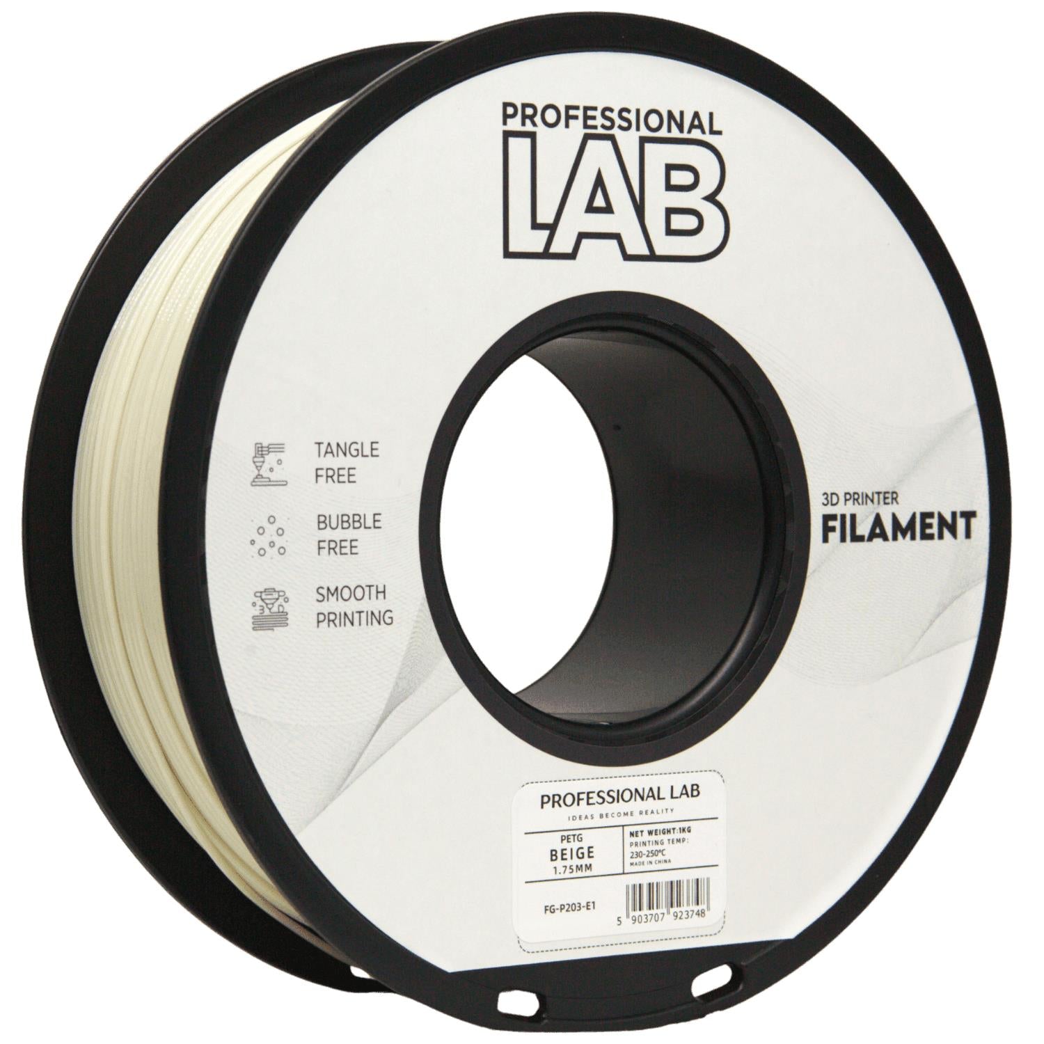 Filamentspole PETG beige, Prof. Lab, 1,75 mm