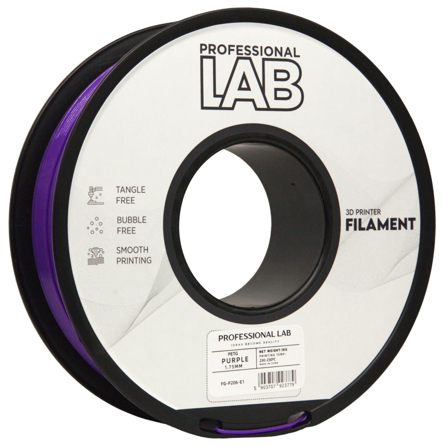 Filamentspole PETG lilla, Prof. Lab, 1,75 mm