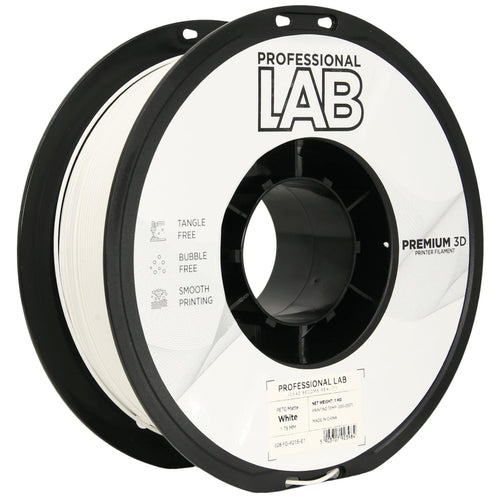Filamentspole PETG mat hvid, Prof. Lab, 1,75 mm