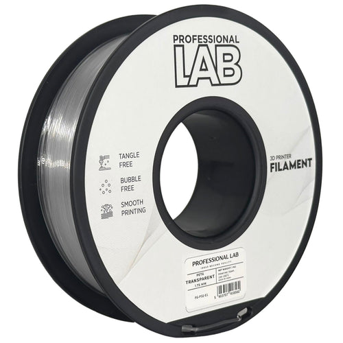 Filamentspole PETG transparent, Prof. Lab, 1,75 mm