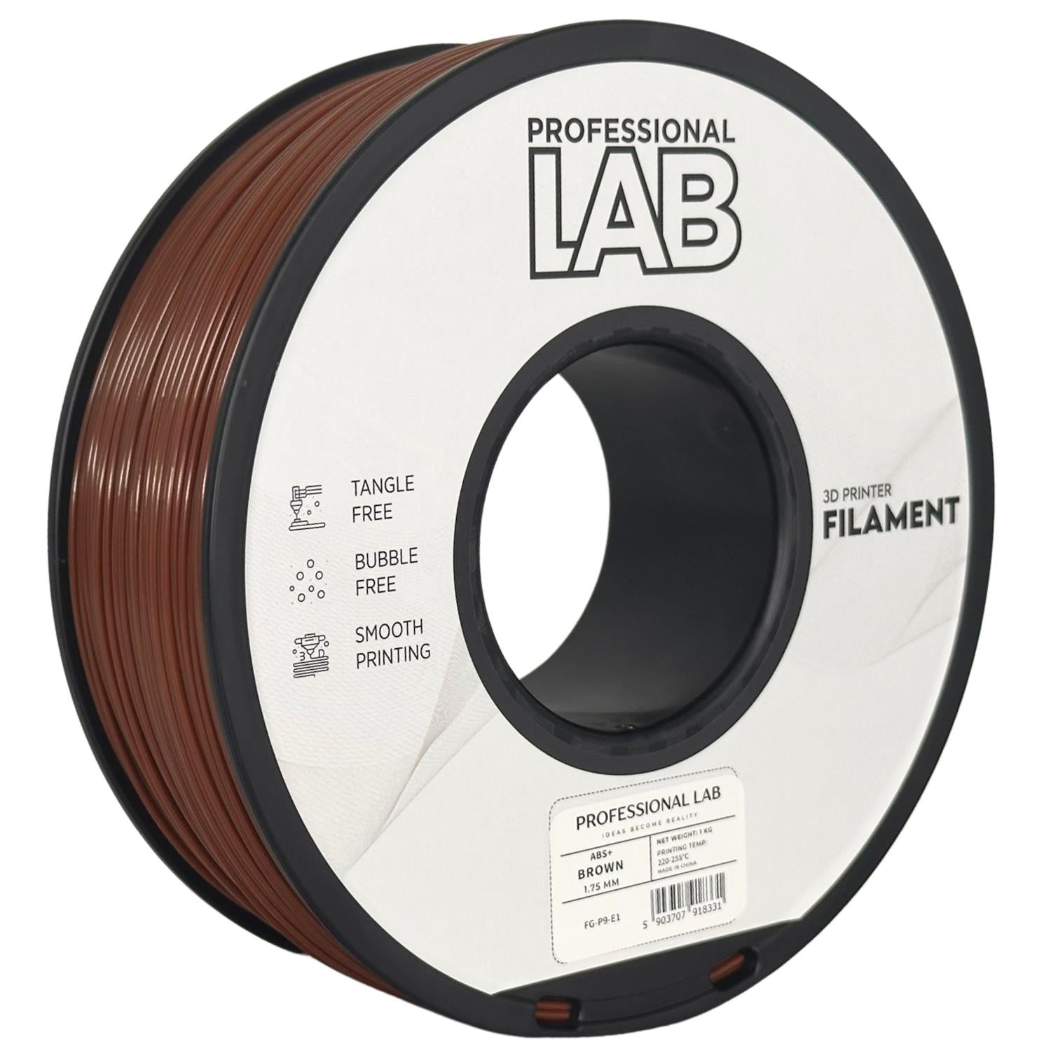Filamentspole ABS+ brun, Prof. Lab, 1,75 mm