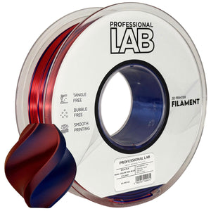 Filament Silk PLA Dual Color rød blå | Prof. Lab