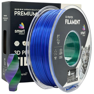 Filament Silk PLA Tri Color blå grøn lilla | Smart Print