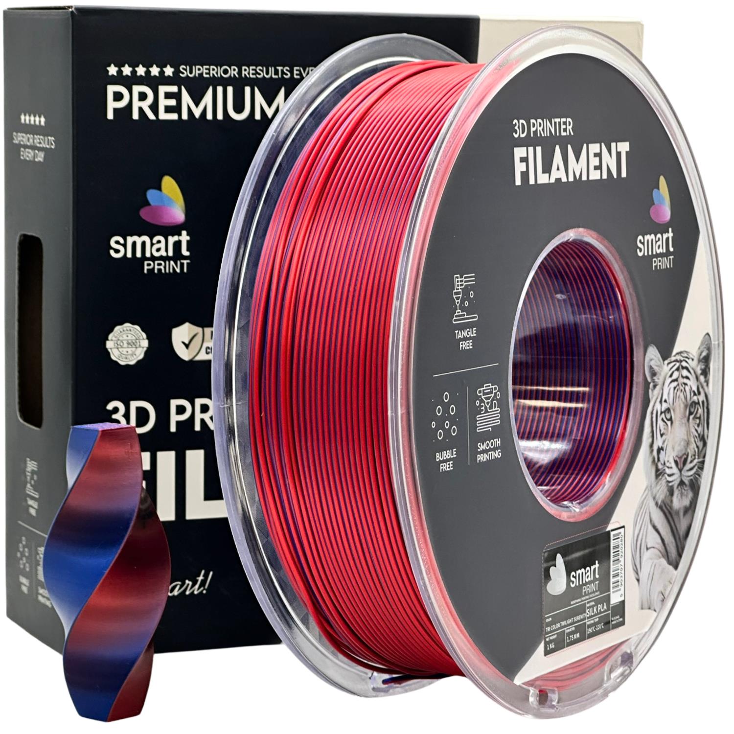 Filamentspole Silk PLA Dual Color Twilight Serenity, Smart Print, 1,75 mm