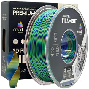 Filament Silk PLA Tri Color rød blå grøn | Smart Print