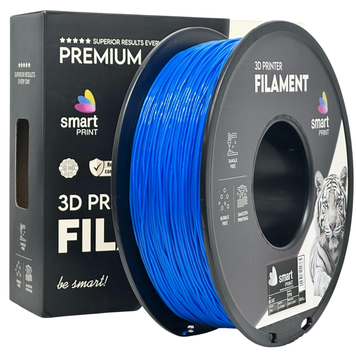 Filamentspole TPU blå, Smart Print, 1,75 mm