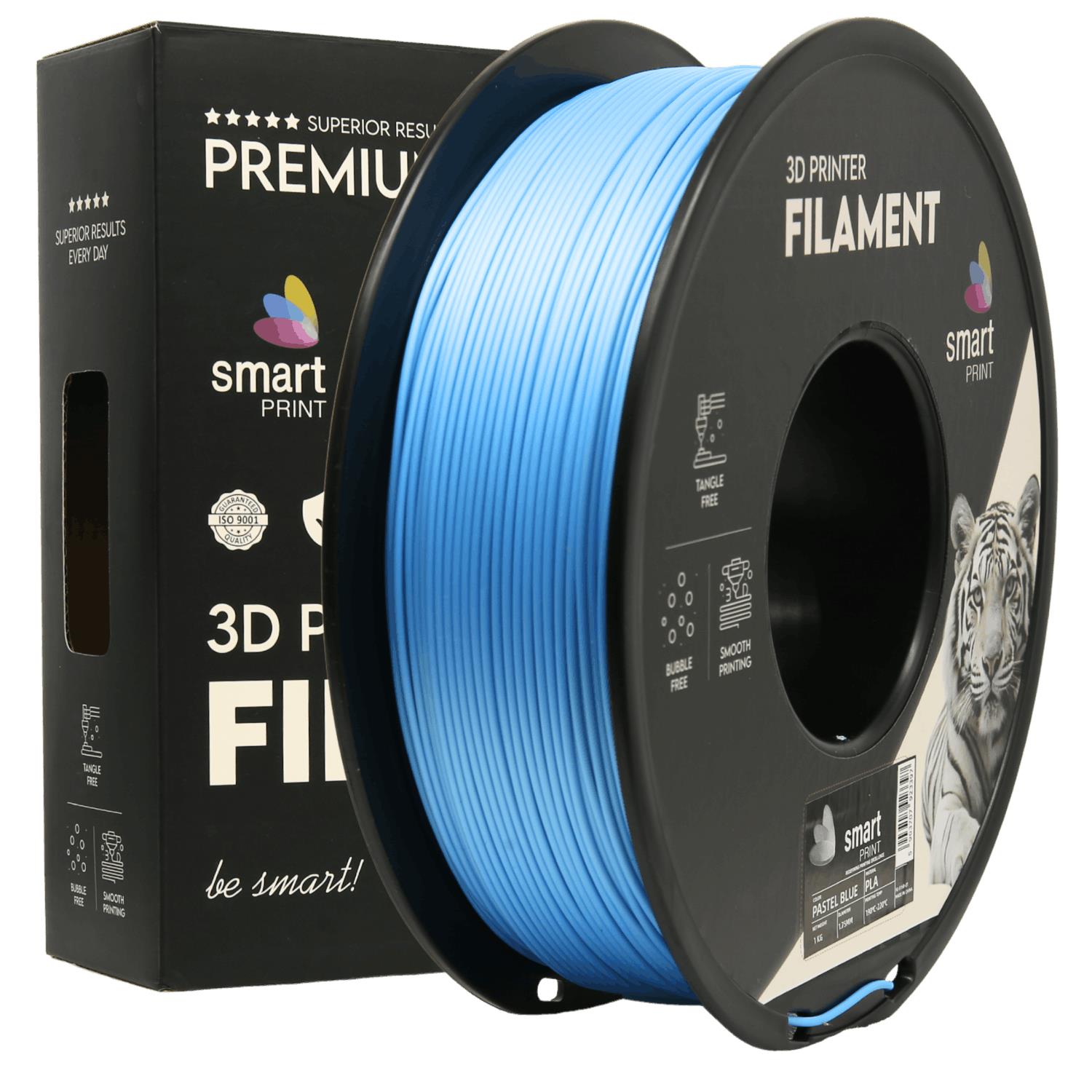 Filamentspole PLA pastel blå, Smart Print, 1,75 mm