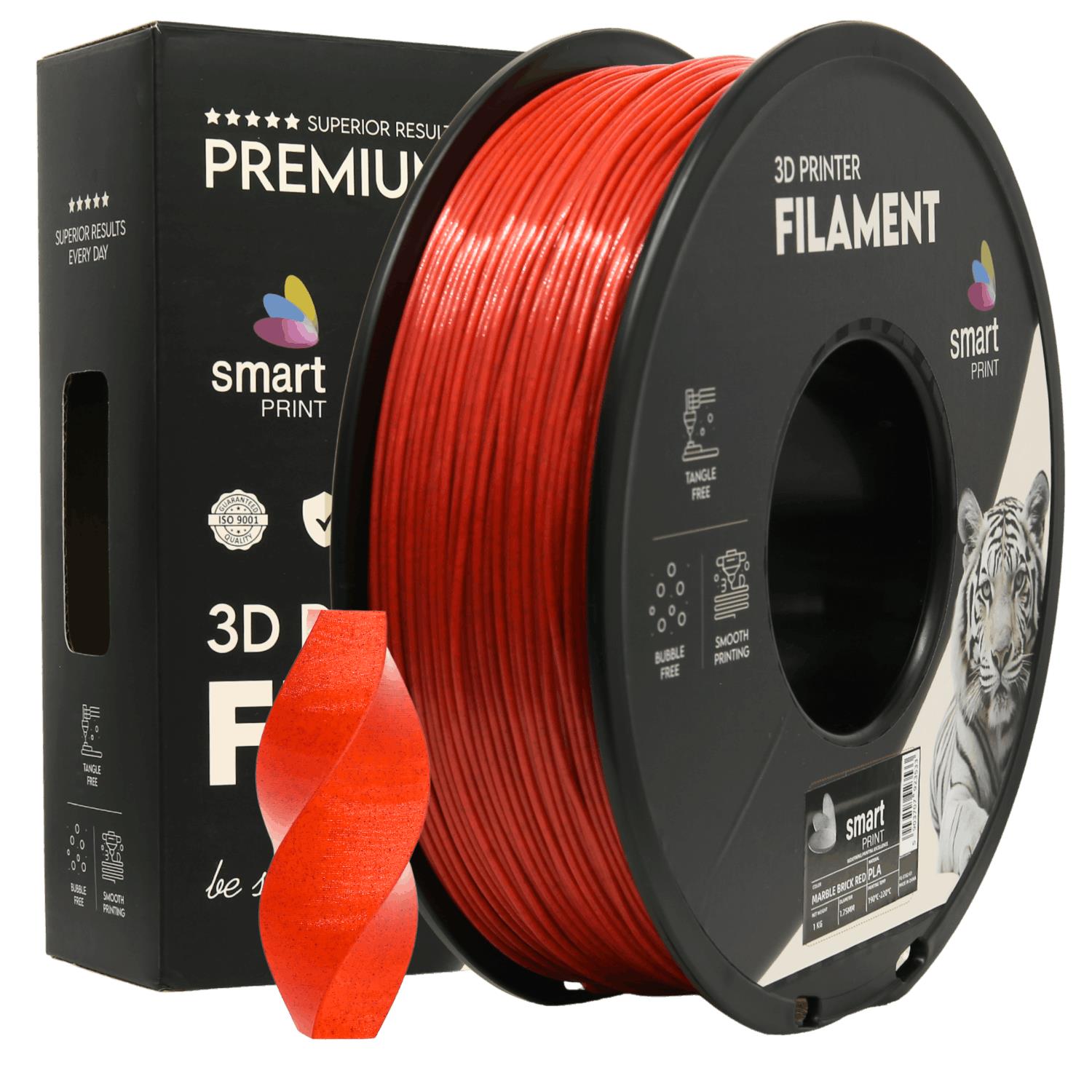 Filamentspole PLA marmor teglsten, Smart Print, 1,75 mm