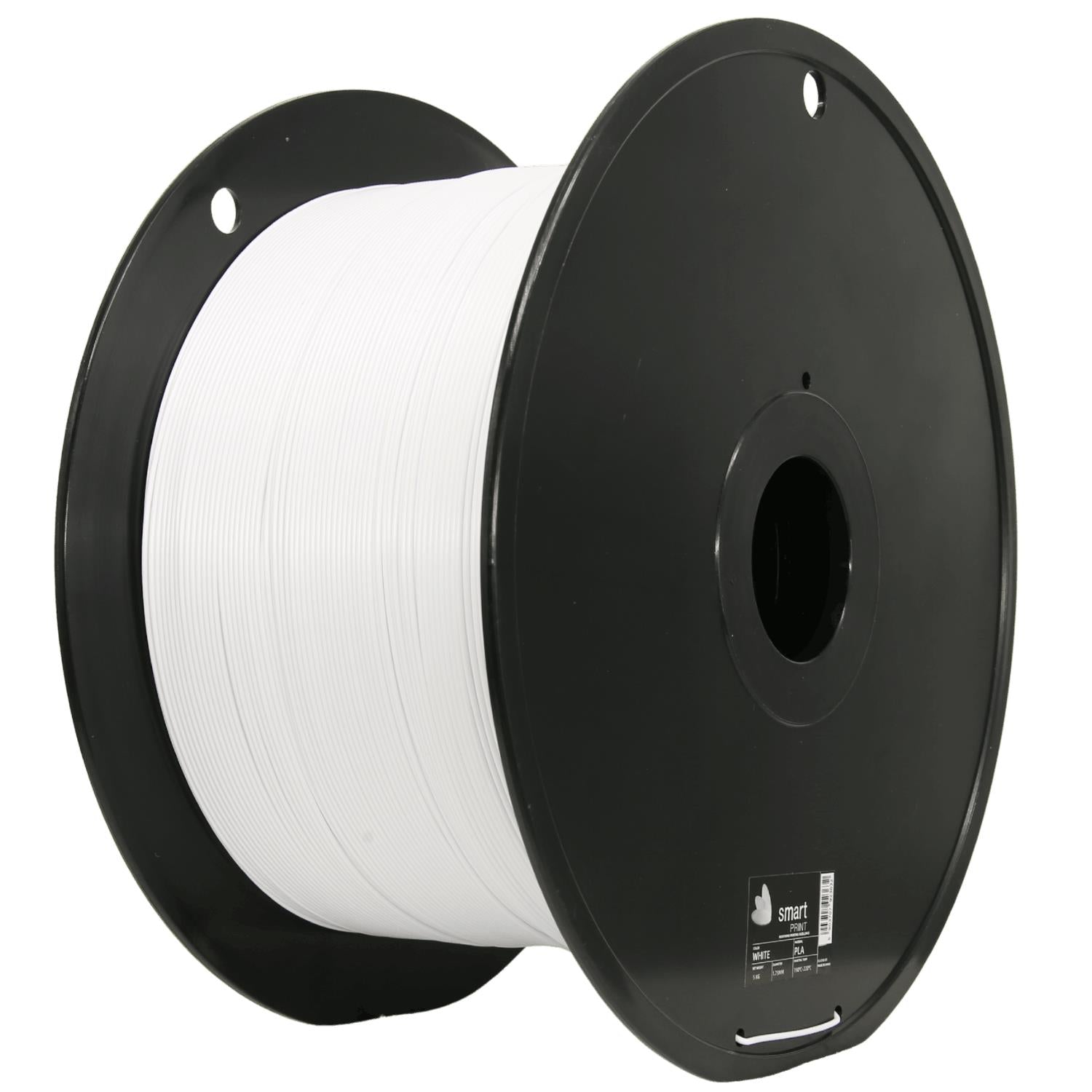 Filamentspole PLA hvid 5 kg, Smart Print, 1,75 mm