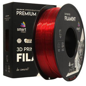 Filament PETG transparent rød | Smart Print