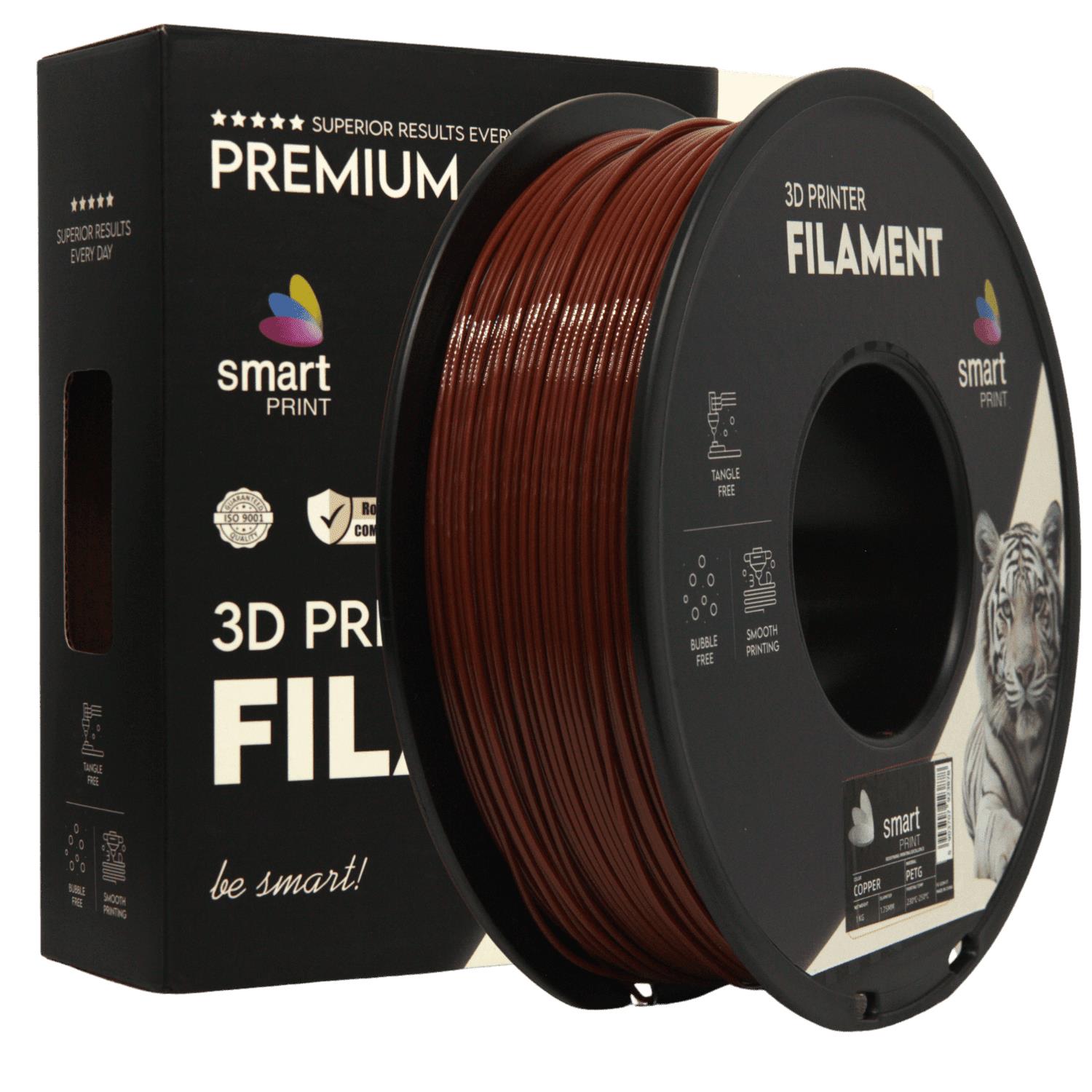 Filamentspole PETG kobber, Smart Print, 1,75 mm