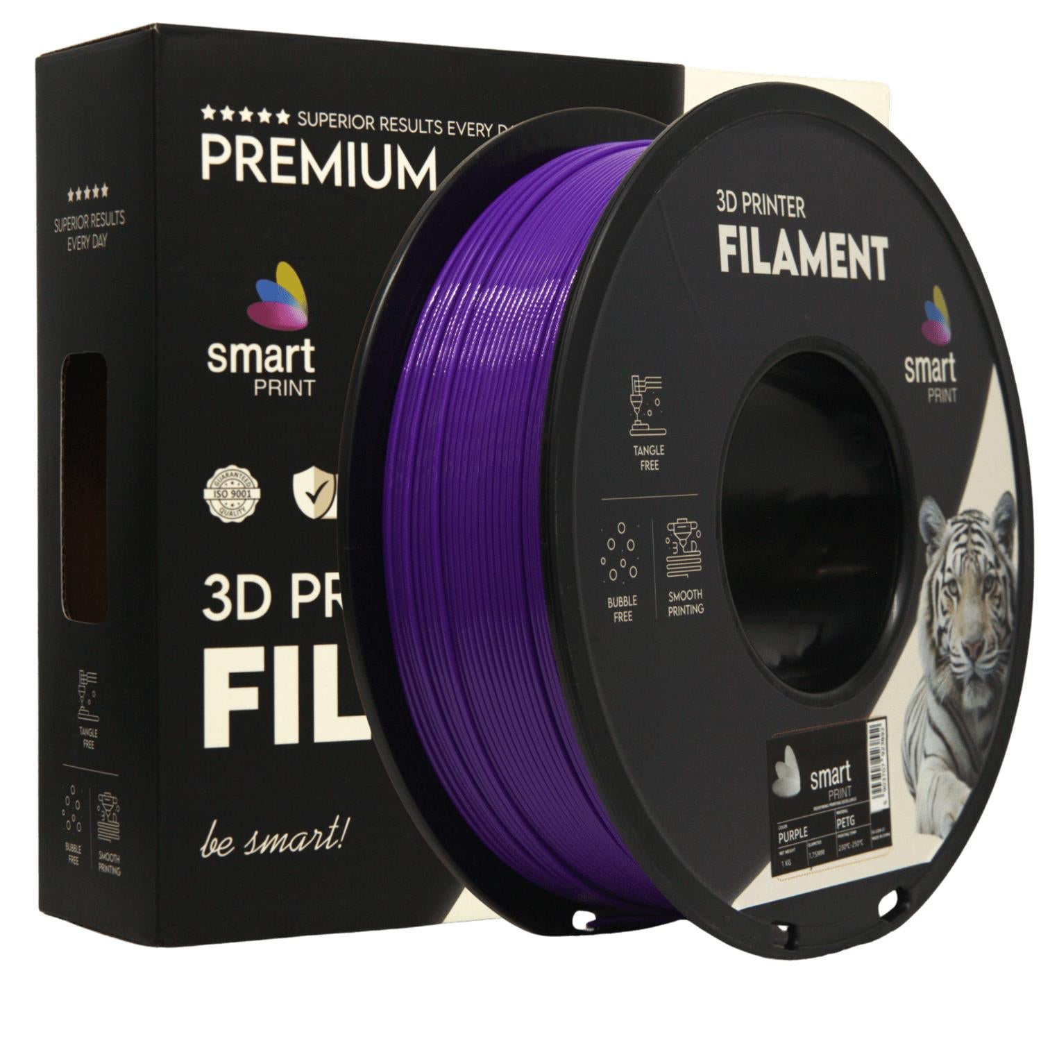 Filamentspole PETG lilla, Smart Print, 1,75 mm
