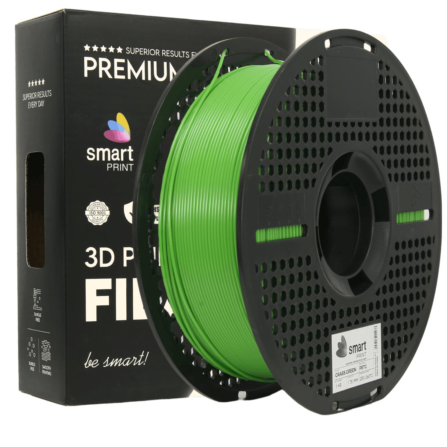 Filamentspole PETG græsgrøn, Smart Print, 1,75 mm