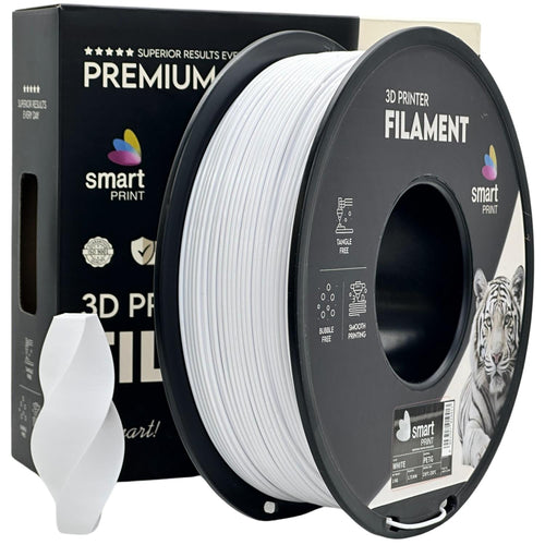Filamentspole PETG hvid, Smart Print, 1,75 mm