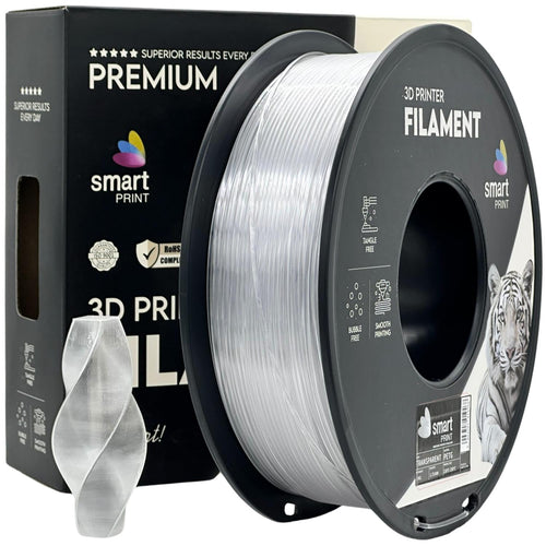 Filamentspole PETG transparent, Smart Print, 1,75 mm