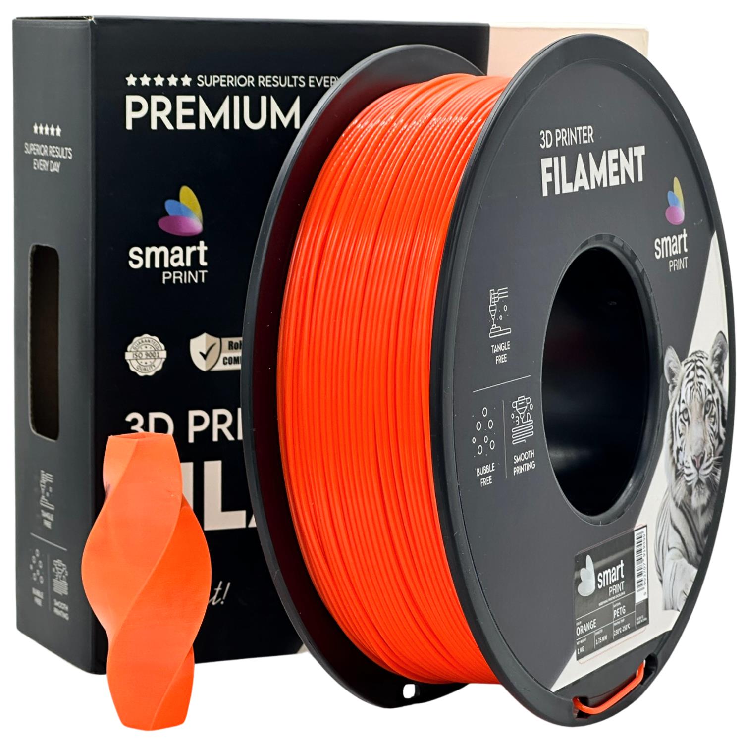 Filamentspole PETG orange, Smart Print, 1,75 mm