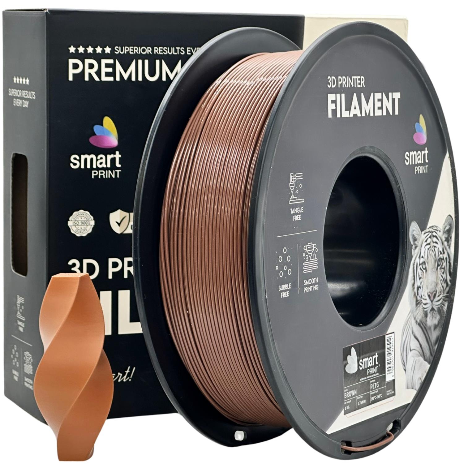 Filamentspole PETG brun, Smart Print, 1,75 mm