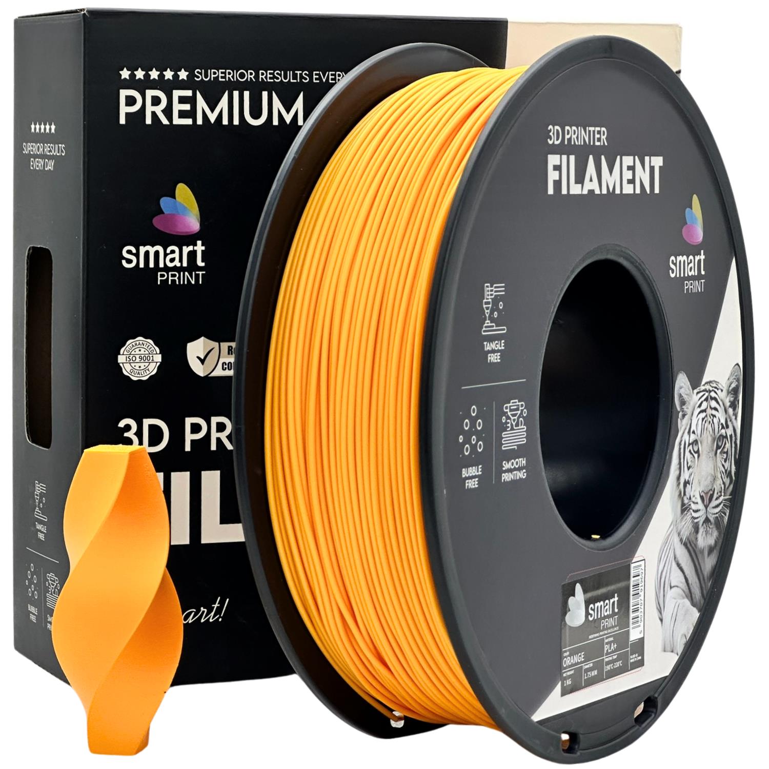 Filamentspole PLA+ orange, Smart Print, 1,75 mm
