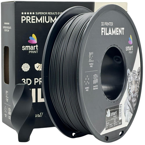 Filamentspole PLA sort, Smart Print, 1,75 mm