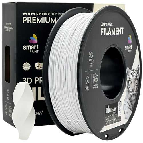 Filamentspole PLA hvid, Smart Print, 1,75 mm
