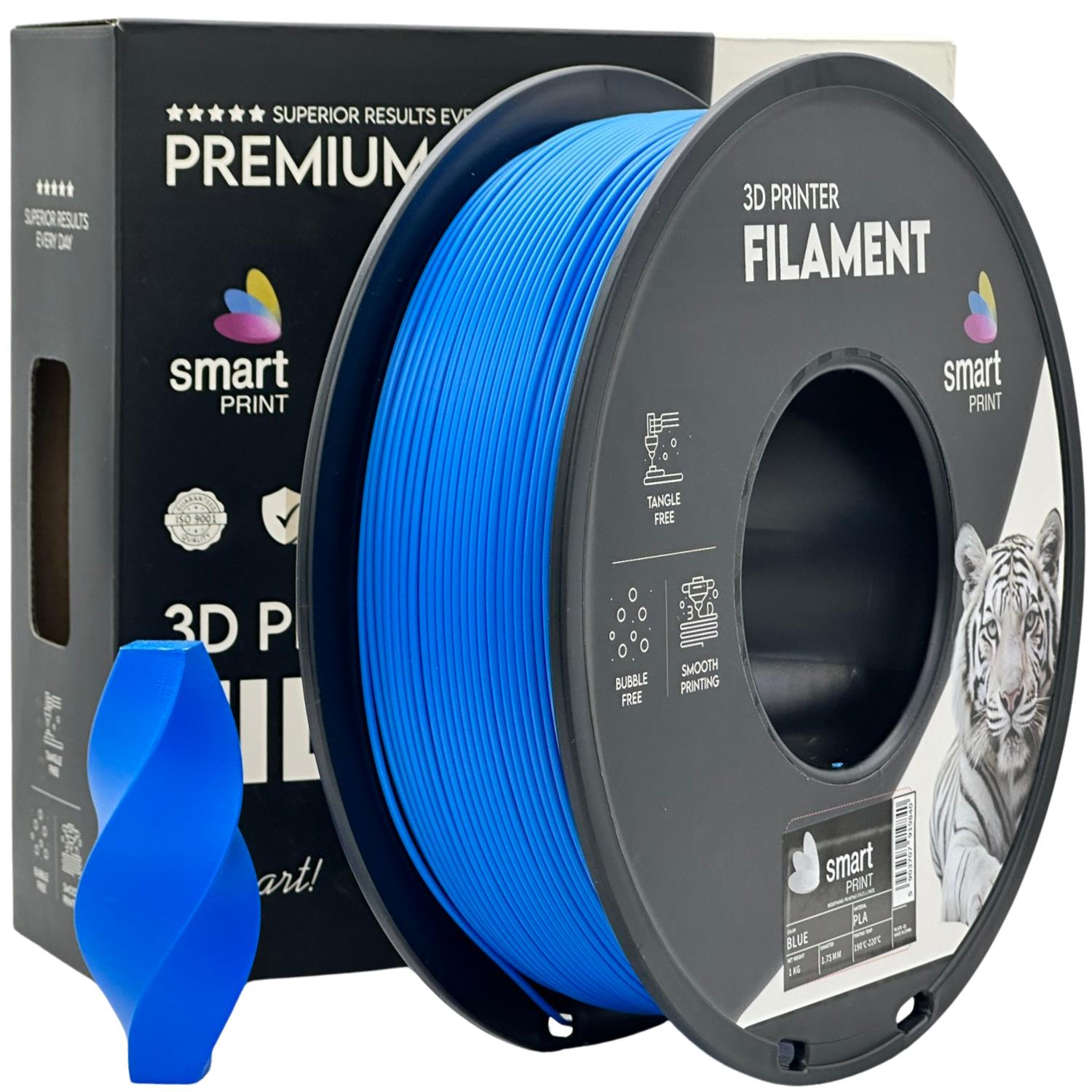 Spool of PLA blue filament, Smart Print, 1.75 mm