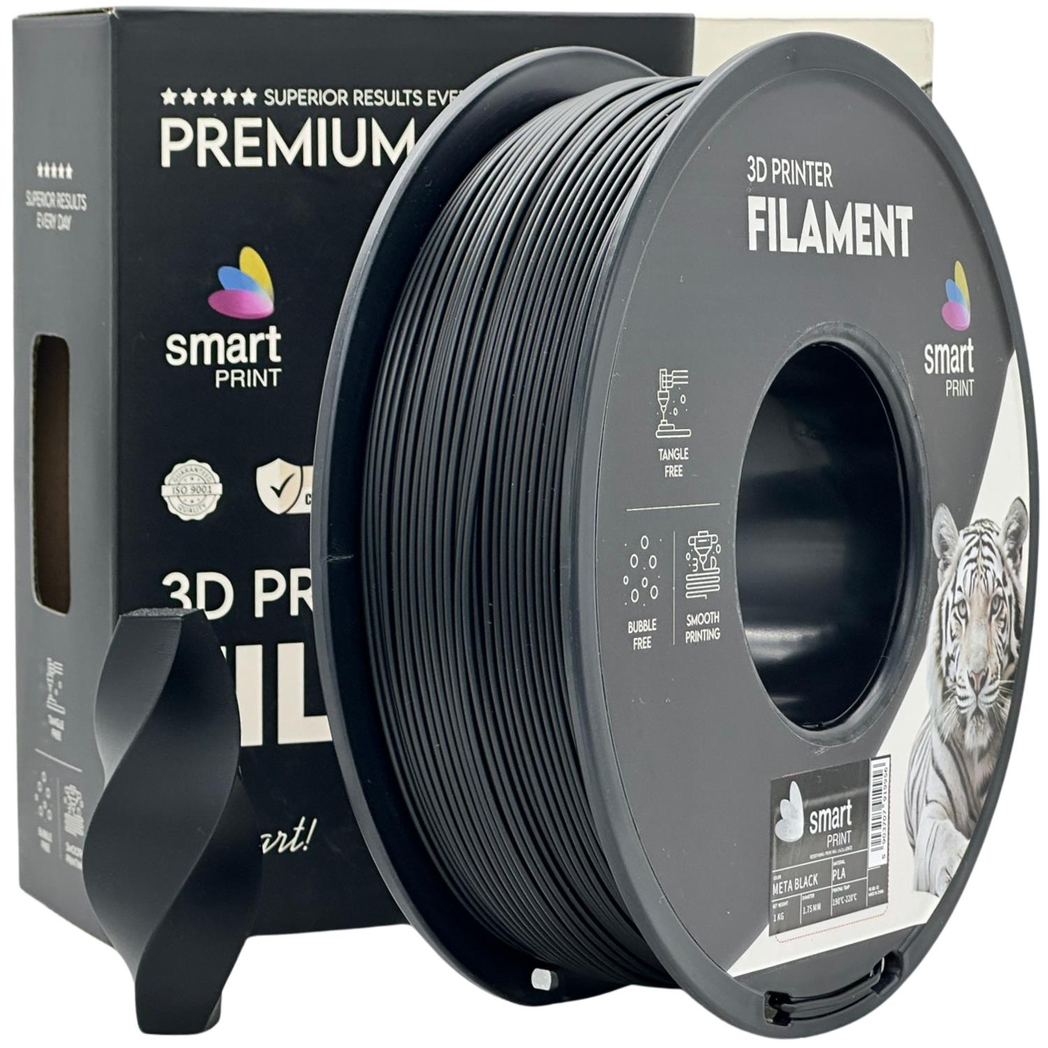 Filamentspole PLA META sort, Smart Print, 1,75 mm