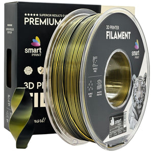 Filament Silk PLA Dual Color sort guld | Smart Print